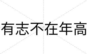 有志不在年高