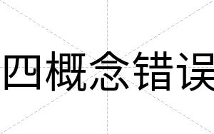 四概念错误