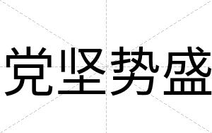 党坚势盛