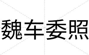 魏车委照