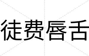 徒费唇舌