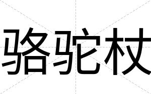 骆驼杖