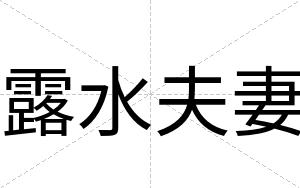 露水夫妻