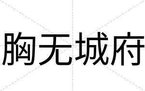 胸无城府