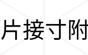 片接寸附