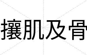 攘肌及骨