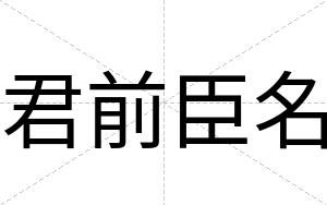 君前臣名