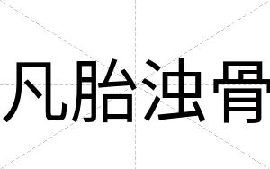凡胎浊骨