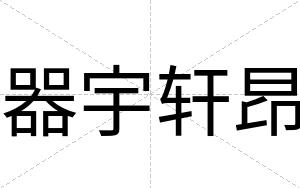 器宇轩昂