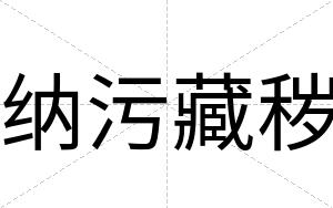 纳污藏秽