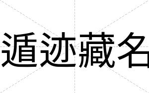 遁迹藏名