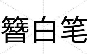 簪白笔