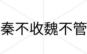秦不收魏不管
