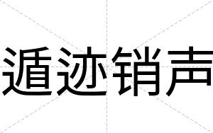 遁迹销声