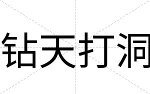 钻天打洞