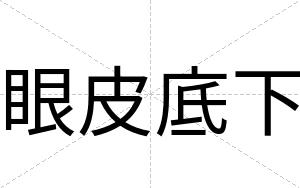 眼皮底下
