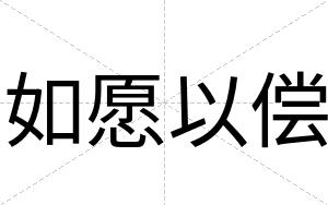 如愿以偿