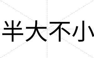 半大不小
