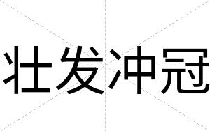壮发冲冠
