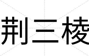 荆三棱
