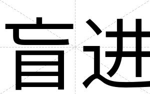 盲进