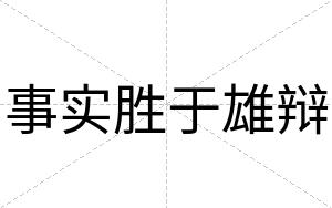 事实胜于雄辩