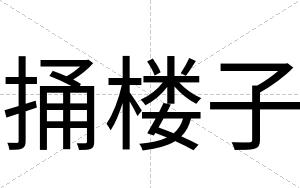 捅楼子