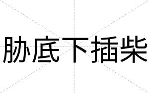 胁底下插柴