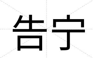 告宁