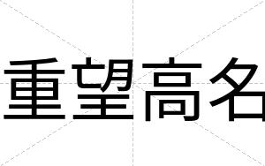 重望高名