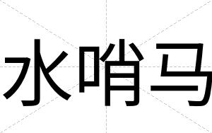 水哨马