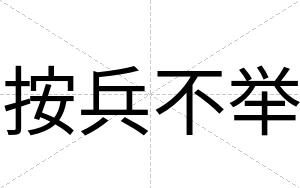 按兵不举