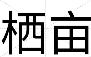 栖亩