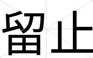 留止