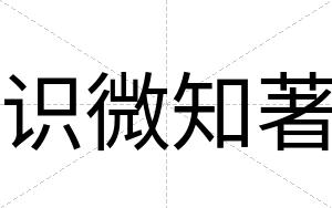 识微知著