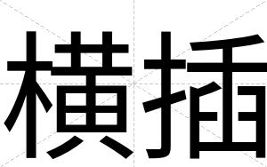 横插