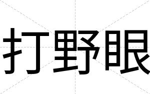打野眼