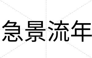 急景流年