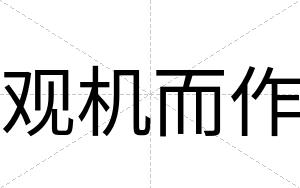 观机而作