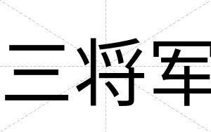 三将军