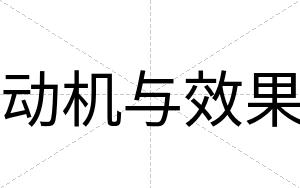 动机与效果