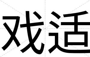 戏适