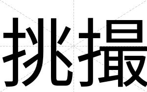 挑撮