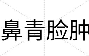 鼻青脸肿