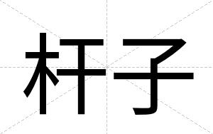 杆子