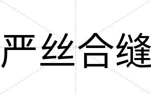 严丝合缝
