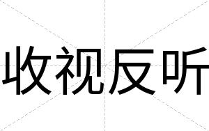收视反听