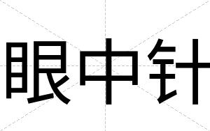眼中针