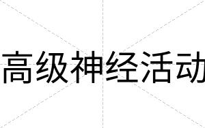 高级神经活动