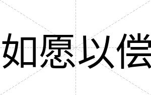 如愿以偿